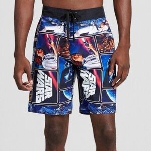 Mens Star Wars Swim Trunks Size Large